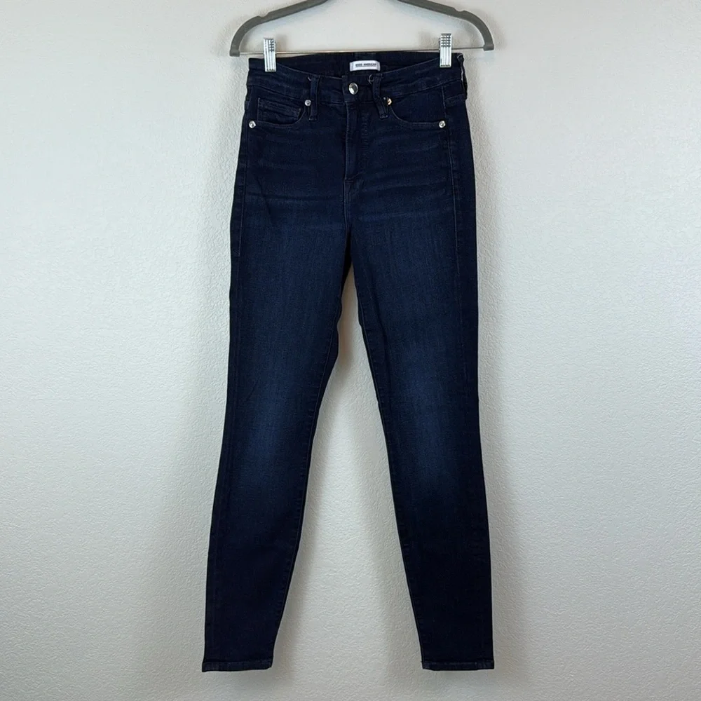 Good American Good Legs High Rise Blue Jeans Size 4 - Picture 4 of 11
